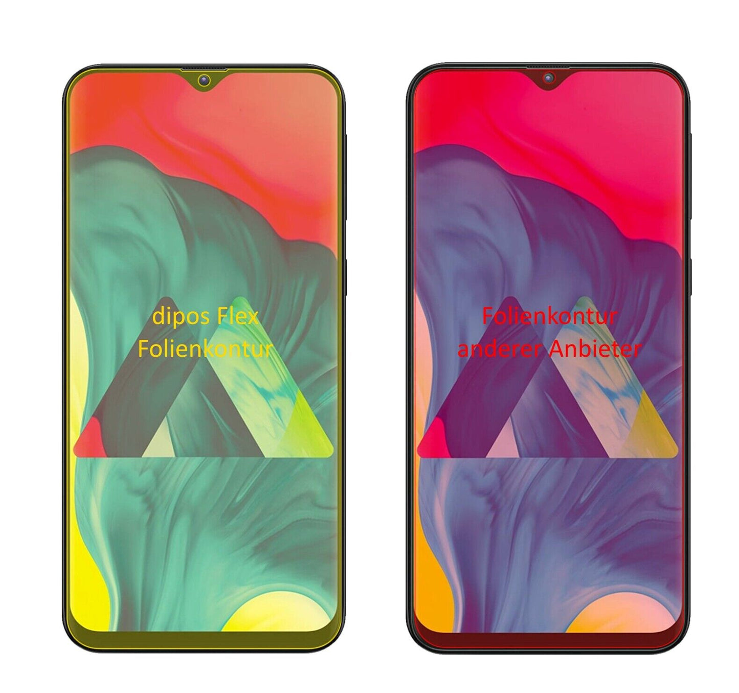 Klare Displayschutzfolie von dipos passend für Samsung Galaxy M10, 100% Displayabdeckung und blasenfreie Montage