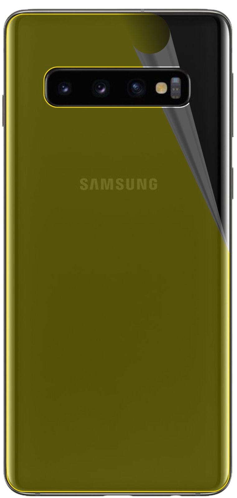 Klare Displayschutzfolie von dipos passend für Samsung Galaxy S10 Plus Rückseite, 100% Displayabdeckung und blasenfreie Montage