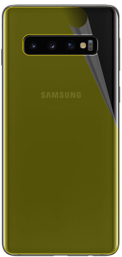 Klare Displayschutzfolie von dipos passend für Samsung Galaxy S10 Plus Rückseite, 100% Displayabdeckung und blasenfreie Montage