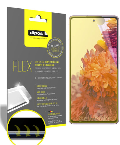 Klare Displayschutzfolie von dipos passend für Samsung Galaxy S20 FE 5G, 100% Displayabdeckung und blasenfreie Montage