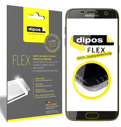 Klare Displayschutzfolie von dipos passend für Samsung Galaxy S6 Edge PLUS, 100% Displayabdeckung und blasenfreie Montage