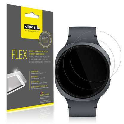 Klare Displayschutzfolie von dipos passend für Samsung Galaxy Watch8 40mm, 100% Displayabdeckung und blasenfreie Montage