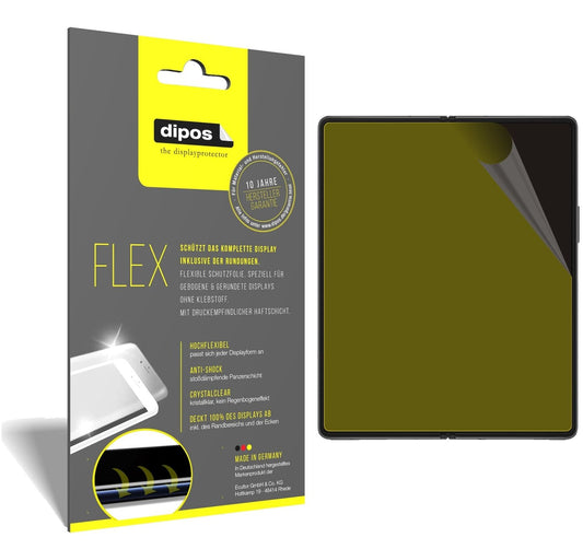 Klare Displayschutzfolie von dipos passend für Samsung Galaxy Z Fold 3, 100% Displayabdeckung und blasenfreie Montage