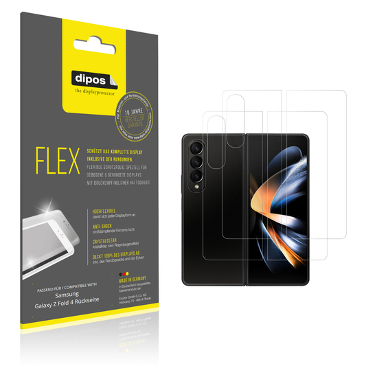 Klare Displayschutzfolie von dipos passend f�r Samsung Galaxy Z Fold 4 Aussenseite, 100% Displayabdeckung und blasenfreie Montage