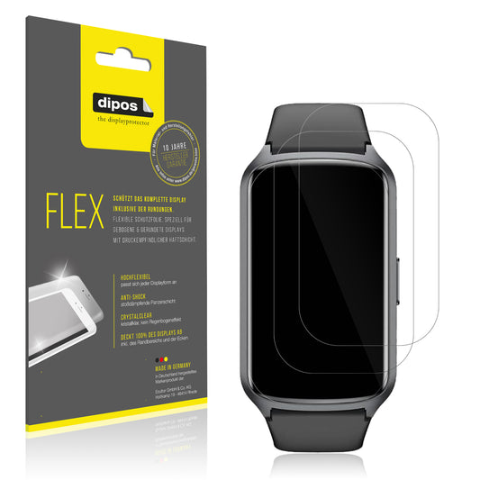 Klare Displayschutzfolie von dipos passend für Sanorum Smartwatch 1.47 Zoll, 100% Displayabdeckung und blasenfreie Montage