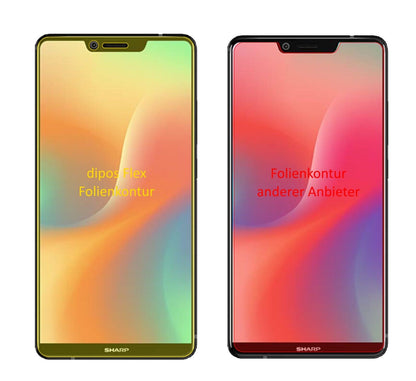 Klare Displayschutzfolie von dipos passend für Sharp Aquos S3 High Edition, 100% Displayabdeckung und blasenfreie Montage