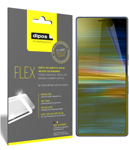 Klare Displayschutzfolie von dipos passend für Sony Xperia 10 Plus, 100% Displayabdeckung und blasenfreie Montage