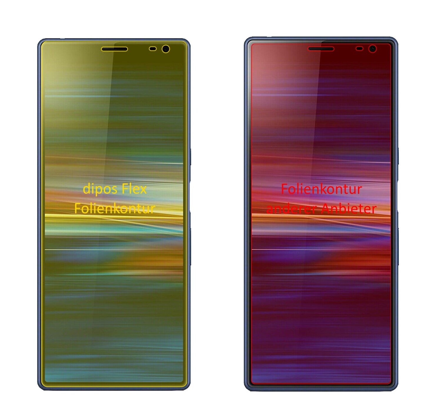 Klare Displayschutzfolie von dipos passend für Sony Xperia 10 Plus, 100% Displayabdeckung und blasenfreie Montage