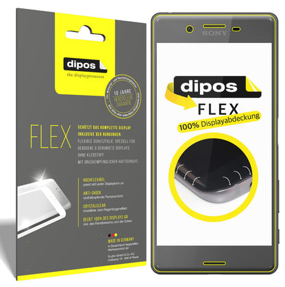 Klare Displayschutzfolie von dipos passend für Sony Xperia X, 100% Displayabdeckung und blasenfreie Montage