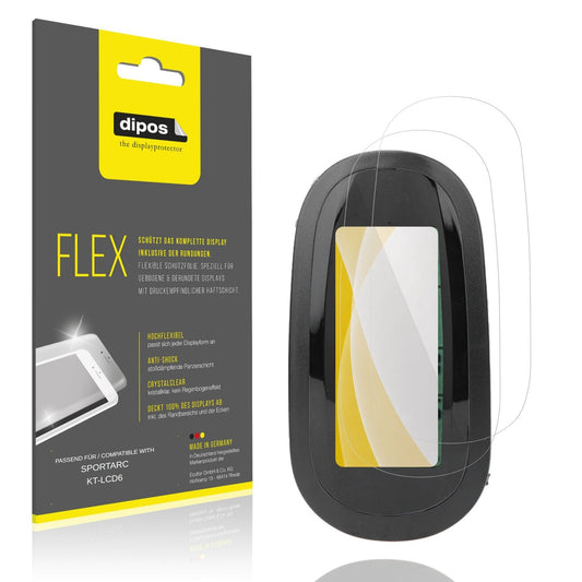 Klare Displayschutzfolie von dipos passend für SPORTARC KT-LCD6, 100% Displayabdeckung und blasenfreie Montage