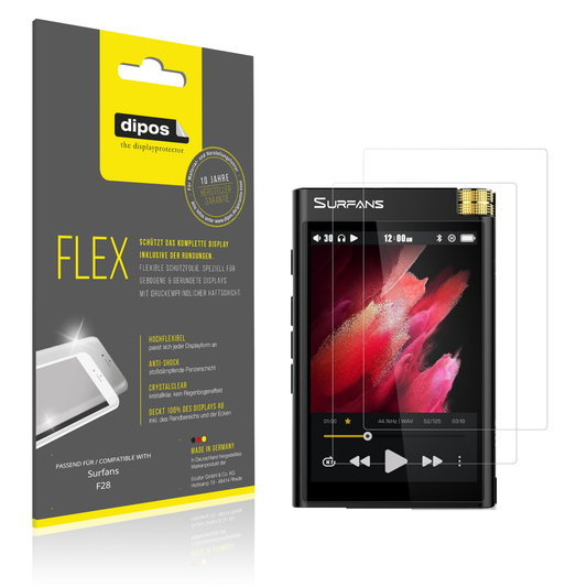 Klare Displayschutzfolie von dipos passend für Surfans F28, 100% Displayabdeckung und blasenfreie Montage
