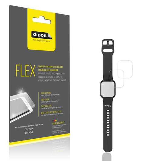 Klare Displayschutzfolie von dipos passend für Tensky GTX20, 100% Displayabdeckung und blasenfreie Montage