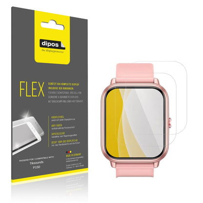Klare Displayschutzfolie von dipos passend für Tiksounds P150, 100% Displayabdeckung und blasenfreie Montage