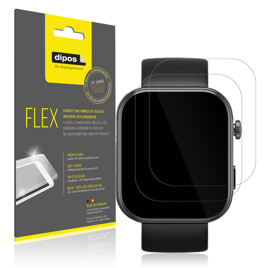 Klare Displayschutzfolie von dipos passend für Tozo S6 1.85 Zoll, 100% Displayabdeckung und blasenfreie Montage