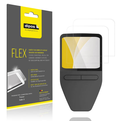Klare Displayschutzfolie von dipos passend für Trezor Safe 3, 100% Displayabdeckung und blasenfreie Montage