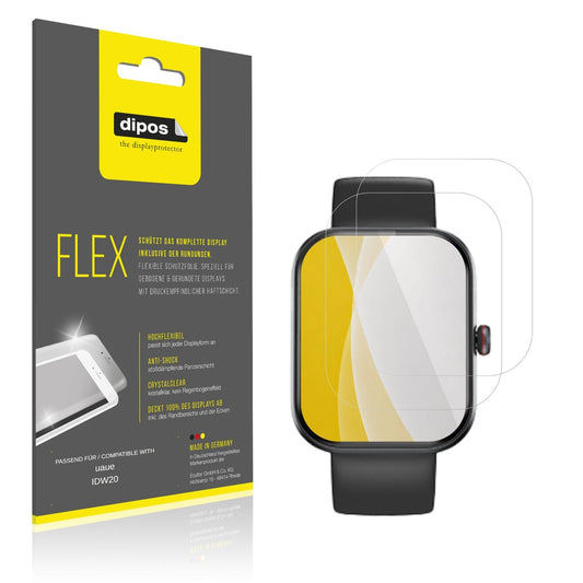 Klare Displayschutzfolie von dipos passend für uaue IDW20, 100% Displayabdeckung und blasenfreie Montage