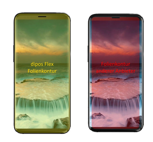 Klare Displayschutzfolie von dipos passend für Uhans i8, 100% Displayabdeckung und blasenfreie Montage