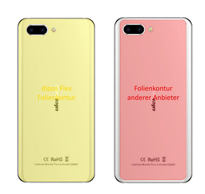 Klare Displayschutzfolie von dipos passend für Ulefone T2 Pro Rückseite, 100% Displayabdeckung und blasenfreie Montage