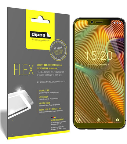 Klare Displayschutzfolie von dipos passend für Umidigi A3 Pro (2018), 100% Displayabdeckung und blasenfreie Montage
