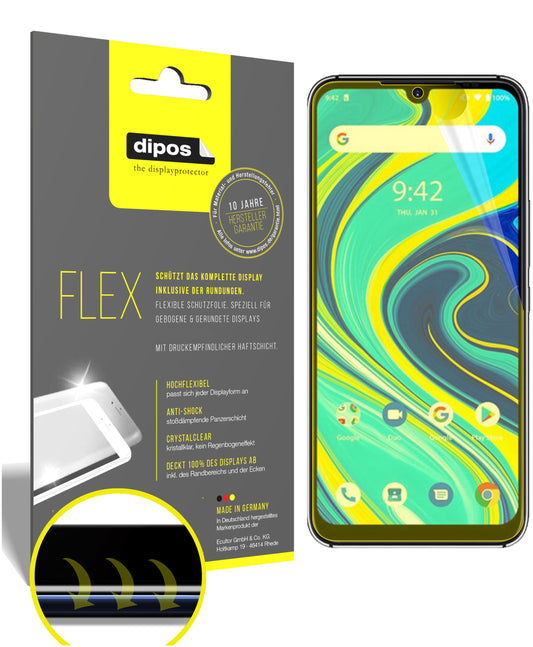 Klare Displayschutzfolie von dipos passend für Umidigi A7 Pro, 100% Displayabdeckung und blasenfreie Montage