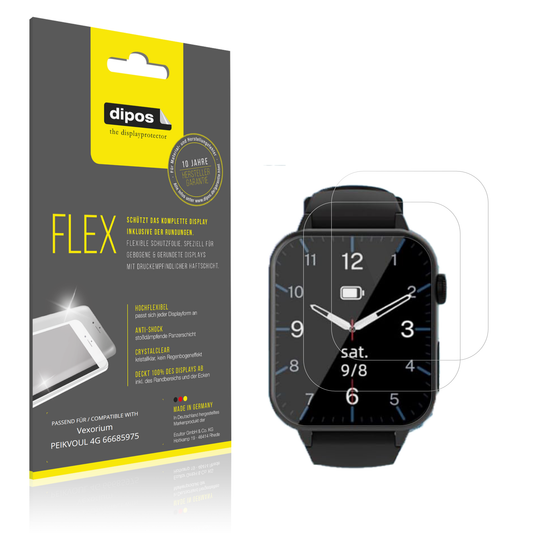 Klare Displayschutzfolie von dipos passend für Vexorium PEIKVOUL 4G 66685975, 100% Displayabdeckung und blasenfreie Montage