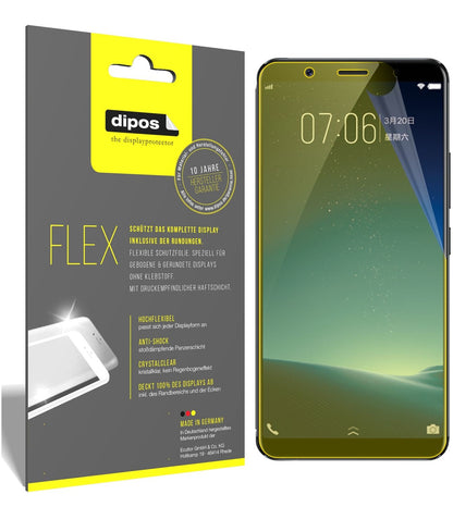 Klare Displayschutzfolie von dipos passend für Vivo X20, 100% Displayabdeckung und blasenfreie Montage