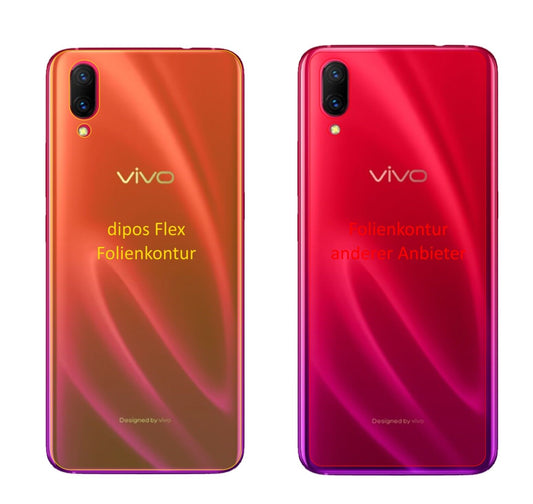 Klare Displayschutzfolie von dipos passend für Vivo X23 Rückseite, 100% Displayabdeckung und blasenfreie Montage