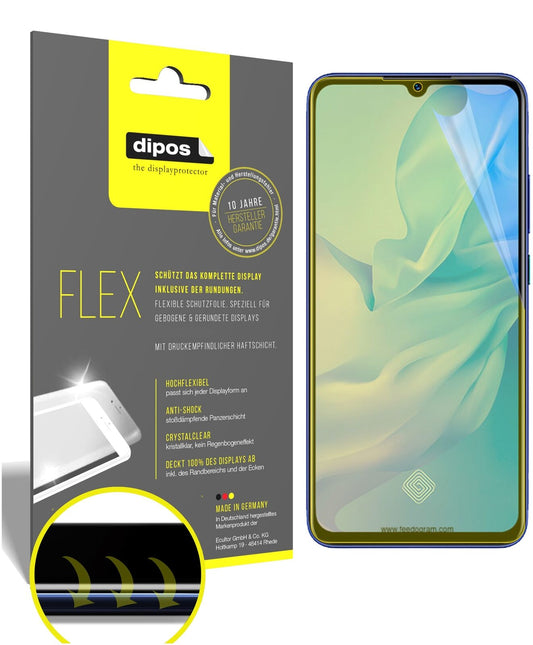 Klare Displayschutzfolie von dipos passend für Vivo Y51 (2020), 100% Displayabdeckung und blasenfreie Montage