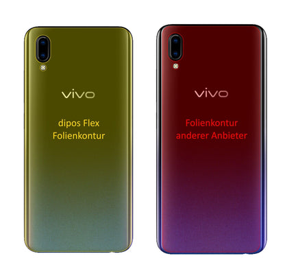 Klare Displayschutzfolie von dipos passend für Vivo Y95 Rückseite, 100% Displayabdeckung und blasenfreie Montage