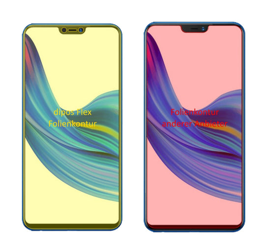 Klare Displayschutzfolie von dipos passend für VIVO Z1, 100% Displayabdeckung und blasenfreie Montage