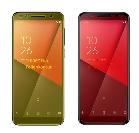 Klare Displayschutzfolie von dipos passend für Vodafone Smart N9, 100% Displayabdeckung und blasenfreie Montage