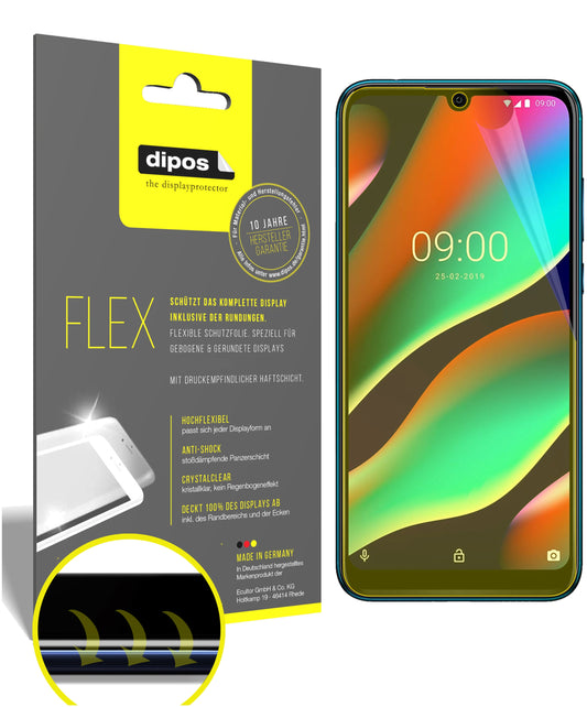 Klare Displayschutzfolie von dipos passend für Wiko View 3 Pro, 100% Displayabdeckung und blasenfreie Montage
