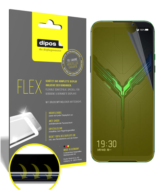 Klare Displayschutzfolie von dipos passend für Xiaomi Black Shark 2, 100% Displayabdeckung und blasenfreie Montage