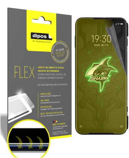 Klare Displayschutzfolie von dipos passend für Xiaomi Black Shark 3, 100% Displayabdeckung und blasenfreie Montage