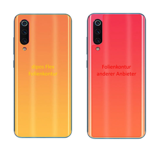 Klare Displayschutzfolie von dipos passend für Xiaomi Mi 9 SE Rückseite, 100% Displayabdeckung und blasenfreie Montage