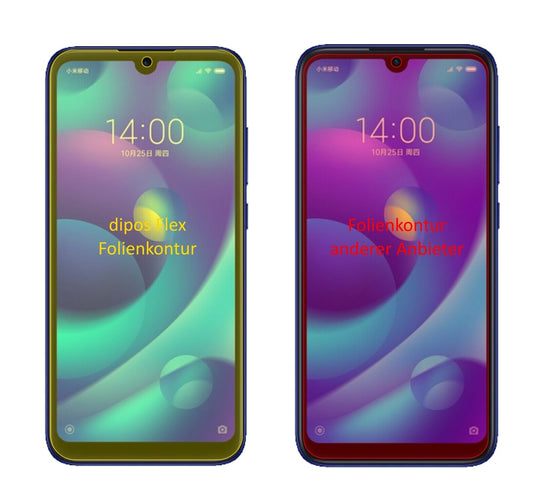 Klare Displayschutzfolie von dipos passend für Xiaomi Mi Play, 100% Displayabdeckung und blasenfreie Montage