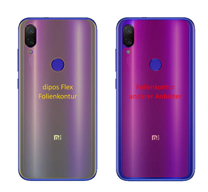 Klare Displayschutzfolie von dipos passend für Xiaomi Mi Play Rückseite, 100% Displayabdeckung und blasenfreie Montage