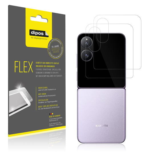 Klare Displayschutzfolie von dipos passend für Xiaomi Mix Flip 2 Außenseite, 100% Displayabdeckung und blasenfreie Montage