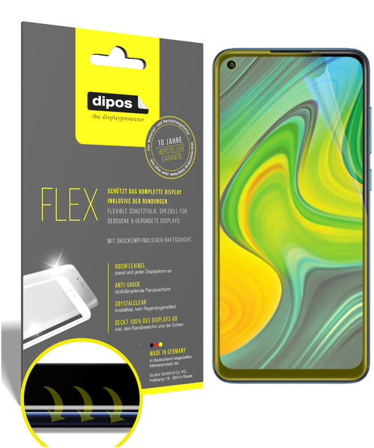 Klare Displayschutzfolie von dipos passend für Xiaomi Redmi 10X 4G, 100% Displayabdeckung und blasenfreie Montage