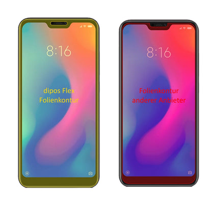 Klare Displayschutzfolie von dipos passend für Xiaomi Redmi 6 Pro, 100% Displayabdeckung und blasenfreie Montage