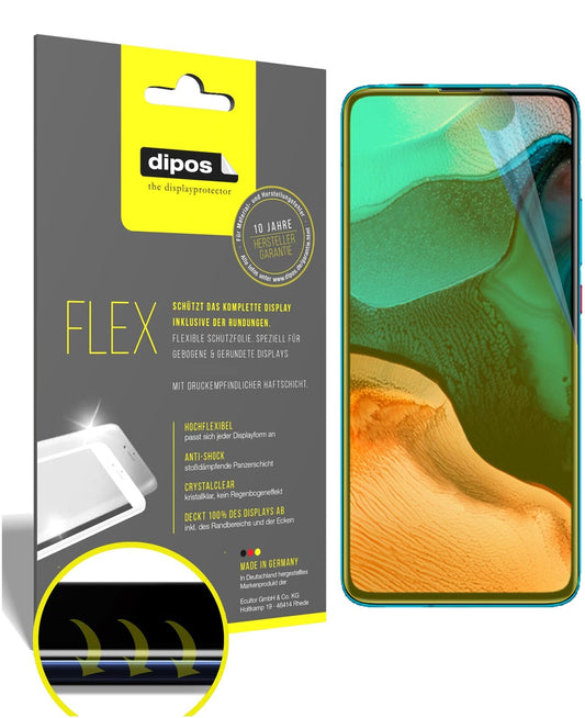 Klare Displayschutzfolie von dipos passend für Xiaomi Redmi K30 Pro Zoom, 100% Displayabdeckung und blasenfreie Montage