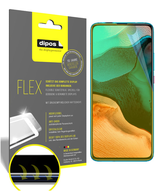Klare Displayschutzfolie von dipos passend für Xiaomi Redmi K30 Ultra, 100% Displayabdeckung und blasenfreie Montage