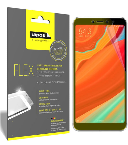 Klare Displayschutzfolie von dipos passend für Xiaomi Redmi S2, 100% Displayabdeckung und blasenfreie Montage
