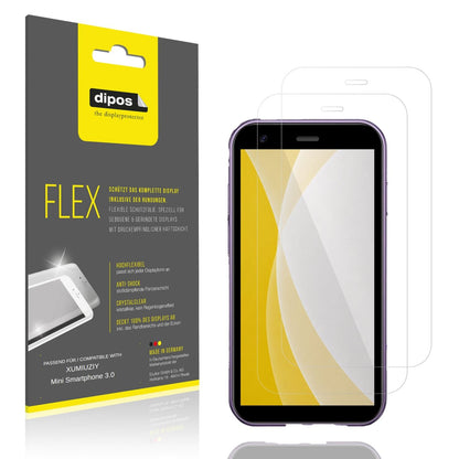 Klare Displayschutzfolie von dipos passend für XUMIUZIY Mini Smartphone 3.0, 100% Displayabdeckung und blasenfreie Montage