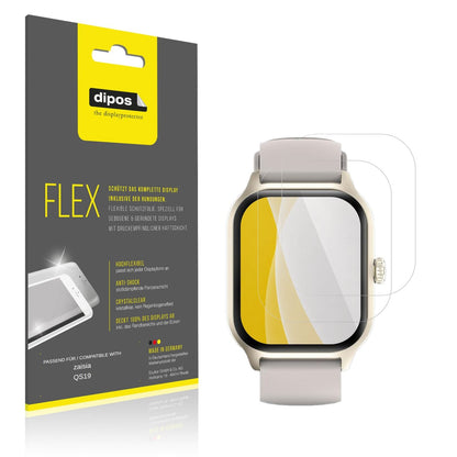 Klare Displayschutzfolie von dipos passend für zaisia QS19, 100% Displayabdeckung und blasenfreie Montage