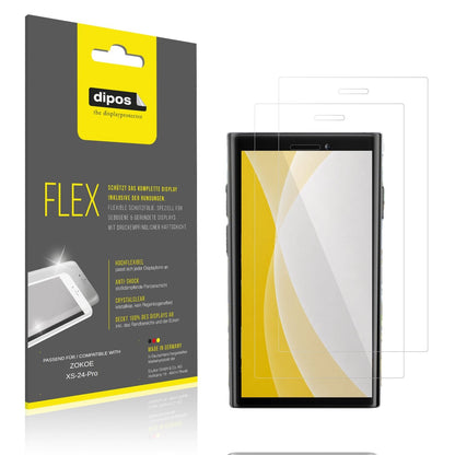 Klare Displayschutzfolie von dipos passend für ZOKOE XS-24-Pro, 100% Displayabdeckung und blasenfreie Montage