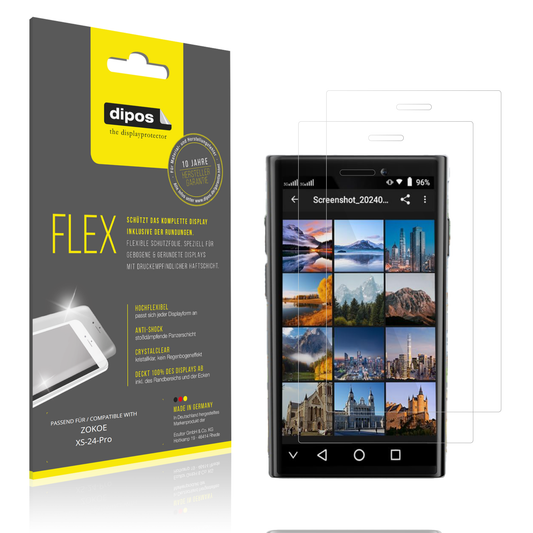 Klare Displayschutzfolie von dipos passend für ZOKOE XS-24-Pro, 100% Displayabdeckung und blasenfreie Montage