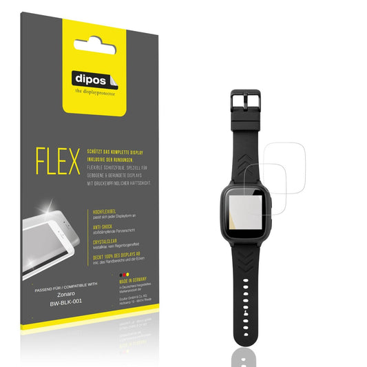 Klare Displayschutzfolie von dipos passend für Zonaro BW-BLK-001, 100% Displayabdeckung und blasenfreie Montage