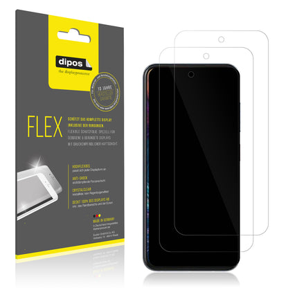 Klare Displayschutzfolie von dipos passend für ZTE Axon 70, 100% Displayabdeckung und blasenfreie Montage