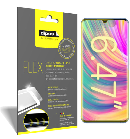 Klare Displayschutzfolie von dipos passend für ZTE Blade 20 Pro 5G, 100% Displayabdeckung und blasenfreie Montage